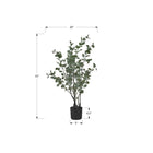 Monarch Specialties - Plante Artificielle - 35 po H - Arbre D'Eucalyptus - Mis En Pot - Feuilles Vertes - Pot Noir-Cette plante d'intérieur contient 270 feuilles vertes et argentées très réalistes sur des tiges réglables pour un look naturel