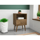 Manhattan Comfort Liberty 1.0 Nightstand, Rustic Brown (203AMC9)-Upon Assembly, Measures: 17.72" Length, 27.09" Height, 14.7" Depth.