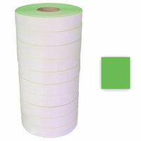 Eddie's Sato 2 Line 8 Character Permanent Labels - Green - 60000 Pack-Green Permanent Sato Labels - 2 Lines 8 Characters