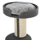 PawHut - Arbre à chat avec tapis en sisal, poteau à griffer, coussin de lit, gris-Le design à plusieurs niveaux satisfait le désir de grimper de votre animal 