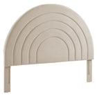 Modway Solana Arched Performance Velvet Full Headboard - Almond-Stain-Resistant Performance Velvet Upholstery