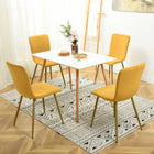 FurnitureR Dining Side Chair - Yellow - 4 Pack-Weight Capacity: 250 lb