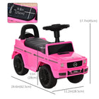 Aosom Baby Toddler Push Car - Pink-Overall Dimension: 24.6" L x 11.2" W x 17.7" H (62.5 x 28.5 x 45 cm) 