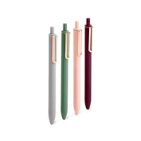 Poppin Jewels Retractable Gel Luxe Pen - Black Ink - 4 Pack-Retractable and always on point