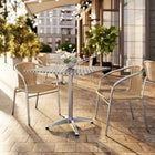 Flash Furniture – Table carrée de 31,5 po en aluminium, 2 sièges en rotin beige, int/ext (TLH-ALUM-32SQ-020BGECHR2-GG)-2 places