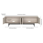 Hudson&Canal - Meuble TV Abington pour téléviseurs jusqu'à 75" - Blanc aulne-Caractéristiques assemblage facile