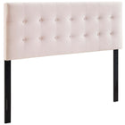 Modway Emily Biscuit Tufted Performance Velvet Queen Headboard - Pink-Luxurious Modern Queen Headboard