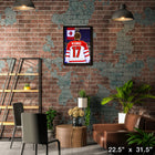 Connor Mcdavid Team Canada White Back View - Framed Canvas - 22" x 31"-Officially licensed by the NHL and NHLPA