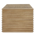 Modway Canto Rectangular Stacked Design Coffee Table - Weathered Oak-Assembly Required