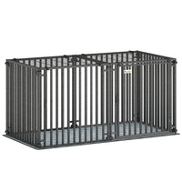 PawHut 55" Heavy Duty Extra Large Dog Cage Kennel with Mat-Features a heavy-duty steel frame and secure lock, preventing escapes

