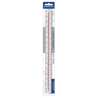 Staedtler Mars Triangular Scales, Metric Architects-Graduations: MM / CM	 - 1:100, 1:125, 1:200, 1:250, 1:300, 1:400, 1:500

