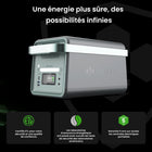 Yoshino - Générateur solaire portable à semi-conducteurs 2000 W avec 2 panneaux solaires portables de 200 W-PUISSANCE ET CAPACITÉ – Une puissance continue de 2 000 watts (3 000 watts en crête) et une capacité de 1 326 Wh fournissent de l'énergie aux appareils et appareils électroménagers. Cette batterie SST est évaluée à 4 000 cycles à 80 % (11 ans et plus, 7 jours d'utilisation quotidienne.)