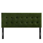 Modway Emily Stain-Resistant Performance Velvet King Size Headboard - Moss Green-Assembly Required