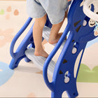 Qaba - Toboggan 3 en 1 pour tout-petit d’intérieur avec panier de basket, grimpeur - bleu-Convient aux enfants de 18 à 36 mois 