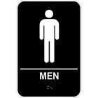 Cosco ADA Restroom Wall Signs - 6" x 9" - Black and White-Designed for indoor use, the 6" x 9" size is ideal for mounting on walls near restrooms in offices, retail, and public spaces