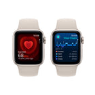 Apple Watch SE (2nd generation) - 40mm - GPS - Starlight Aluminum Case with Starlight Sport Band - Small / Medium-Swimproof And Stylish - Water-resistance rating of 50 metres. Three finishes. And a colour-matched back case made with a production process that reduces its carbon emissions