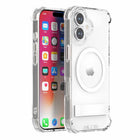Blu Element DropZone Rugged Compatible with MagSafe Case with Kickstand for iPhone 17 - Clear-Kickstand for vertical and horizontal viewing 