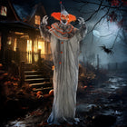 HOMCOM Animatronic Clown Prop Halloween Decoration-Activates automatically by touch or loud sounds 