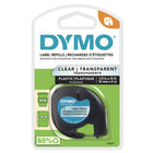 DYMO LetraTag Label Tape - 12mm (1/2") - Black Print on Clear Label-Dymo LetraTag Series tape