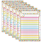 Ashley Productions Smart Poly Chart - 13" x 19" - Confetti Dry Erase Incentive Chart - 6 Pack-Durable, all poly material, no paper, heavyweight