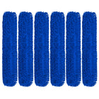 Gritt Commercial - Tête de vadrouille à poussière en microfibre bouclée - 48 po x 5 po - Bleu - Paquet de 6-La tête de vadrouille en microfibre assure un nettoyage efficace