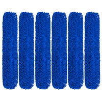 Gritt Commercial - Tête de vadrouille à poussière en microfibre bouclée - 48 po x 5 po - Bleu - Paquet de 6-La tête de vadrouille en microfibre assure un nettoyage efficace