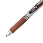 Pentel EnerGel Liquid Gel Refillable Grip Pen - Retractable - 0.7mm - Brown Ink-0.7mm/stainless steel
