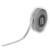 JAM Paper Double Faced Satin Ribbon - 3/8" W x 25 yd. - Silver-Colour: Silver