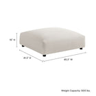 Modway Solace Modular Upholstered Fabric Ottoman - Salt-Textured Woven Fabric Upholstery