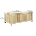 Outsunny boîte de rangement en bois 45 gallons, coffre de terrasse, banc-Entretien minimal et facile à nettoyer
