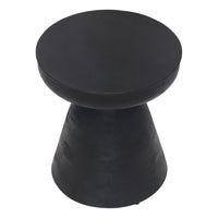 Zuo Sage Side Table - Black-Painted Mango Wood round shape tabletop