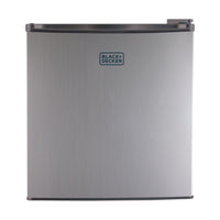 BLACK+DECKER 1.7 cu. ft. Freestanding Mini Fridge with Freezer - Stainless Steel-Compact & Stylish: The sleek, modern design - available in black, stainless steel, and white - is perfect for college dorm rooms, offices, garages, home bars, small apartments, and RV campers