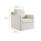 Modway - Serene Revêtement en tissu Fauteuil pivotant - Sel-Tissu haut de gamme