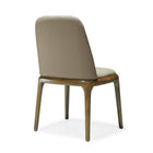 Manhattan Comfort - Chaise de salle à manger moderne Courding 53,1 cm en similicuir, coloris beige et noyer-Hauteur d’assise : 47,5 cm