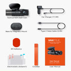 Vantrue N2X 2.7K/1080P Dual Front and Interior Dash Cam with 64 GB SD Card-24 hour parking mode with 15 second pre recording captures activity before and after an incident occurs