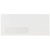 Jam Paper #10 Business Commercial Window Envelopes - 4 1/8" H x 9 1/2" W - White - 100 Pack-Color: White
