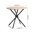 Homy Casa - Table de Conférence Ronde Multifonctionnelle de 31,5 po - Chêne-Design compact et gain de place, parfait pour les appartements, les cuisines ou les bureaux à domicile