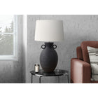 Monarch Specialties - Luminaire - 30 po H Lampe De Table - Céramique Noire - Abat-Jour Ivoire / Crème - Transitionnel-Profitez d'options d'éclairage polyvalentes grâce à l'interrupteur 3 voies pratique compatible avec une ampoule 3 voies jusqu'à 100 W (ampoule non incluse), qui vous permet de régler sans effort la luminosité en fonction de votre humeur et de vos besoins