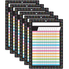 Ashley Productions Smart Poly Chart with Grommets - 13" x 19" - Chalk Dots with Loops Incentive - 6 Pack-Durable, all poly material, no paper, heavyweight