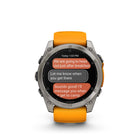 Garmin fēnix 8 - AMOLED Outdoor Recreation/Adventure Watches - 51 mm - Sapphire, Titanium with Spark Orange/Graphite Silicone Band-10