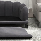 PawHut - Canapé pour chien avec coussin amovible, pieds en bois, pour M L - gris foncé-Couleur : Gris foncé 