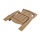 Backyard Lifestyles Folding Adirondack Chair with Hideaway Footrest & Cup Holder - Brown-Stain Resistant and Easy to Clean.