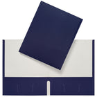Staples 2 Pocket Portfolio - Navy - 25 Pack-Holds up to 100 sheets of Letter Size paper (50 per pocket)