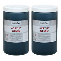 Handy Art Acrylic Gesso - Black - 32 oz - 2 Pack-An excellent quality student primer that dries to a flexible matte finish