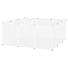 PawHut - Enclos pour animaux en plastique, petite cage pour lapin, chinchilla, cochon d’Inde-Le design DIY offre à votre animal un enclos personnalisable 