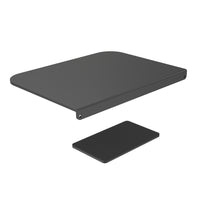 ShoppingAll - Plaque de renfort de bureau en acier pour supports d'écran - Noir-La plaque supérieure mesure 21,8 cm x 16 cm (8,6" x 6,3"), La plaque inférieure mesure 11,9 cm x 6,5 cm (4,7" x 2,7").