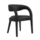 Modway Pinnacle Vegan Leather Dining Chair - Black - 2 Pack-Weight Capacity: 330 lbs.