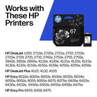HP 67 Black Original Ink Cartridge-Yields up to 120 pages