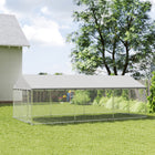 PawHut - Chenil pour chien d’extérieur avec toit, clôture pour chien en acier - 19,7 pi x 9,8 pi x 7,1 pi-Installation à deux personnes en moins de 3 heures 