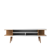 Manhattan Comfort Utopia 70.47" TV Stand, White and Maple Cream (19752)-Free Standing TV Stand for Living Room and Bedroom use.